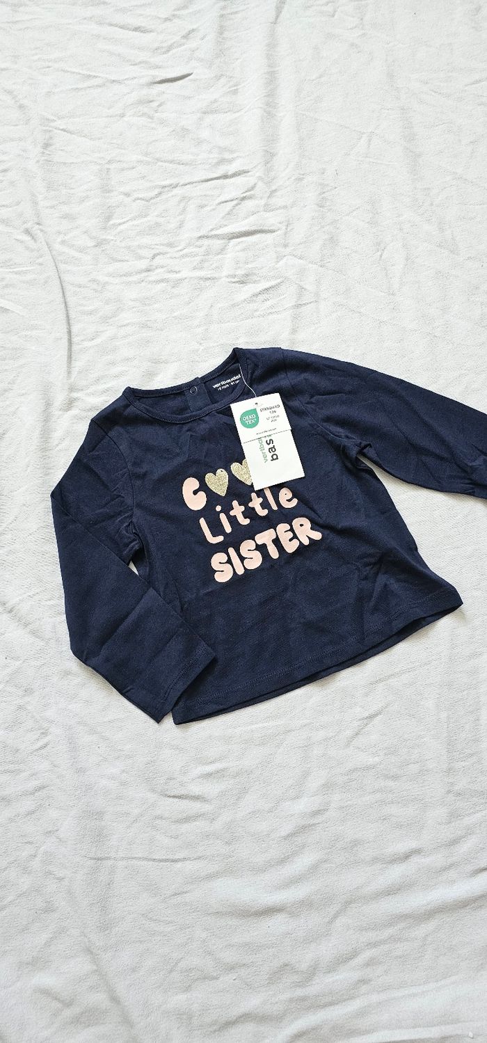 T-shirt manches longues fille de marque Vertbaude