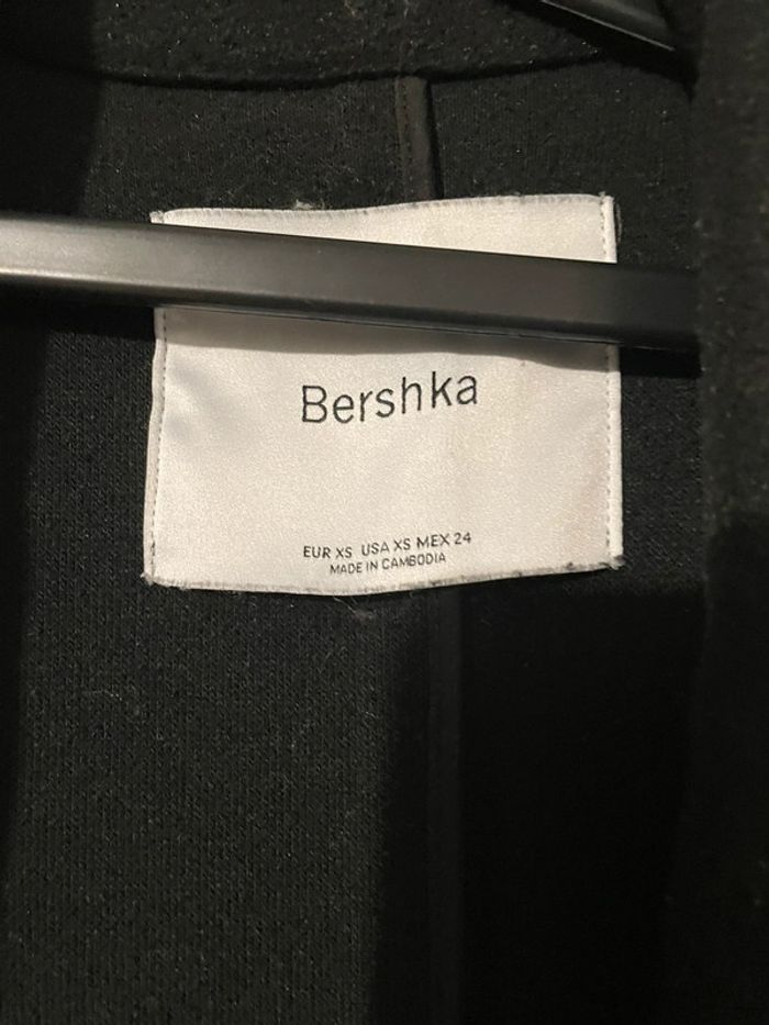 Manteau long noir à col tailleur Bershka – Taille Xs - photo numéro 2