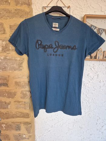 Superbe Tee-shirt bleu marine manches courtes Pépé Jeans slim taille S