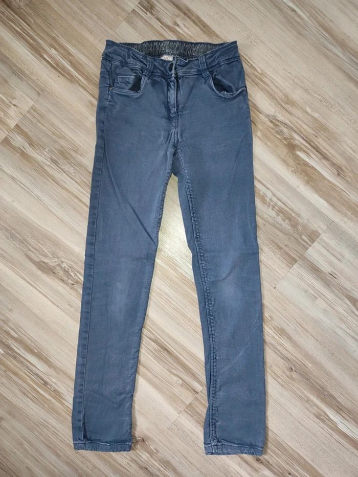 Jean 10 ans tape à l'oeil bleu / gris - photo numéro 2