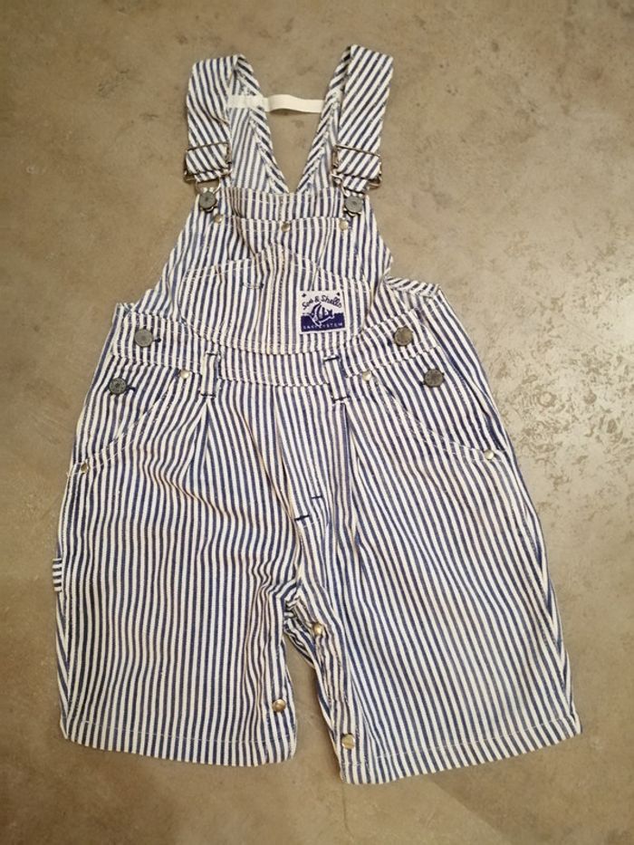 Salopette courte en jean 1 an Seas et Shells