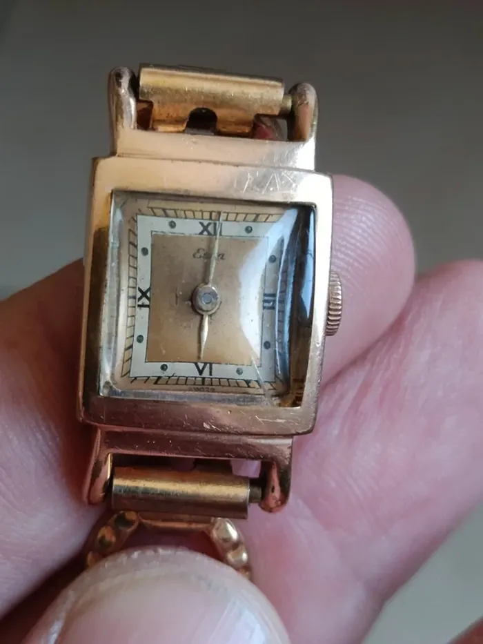 Montre eska mécanique plaqué or - photo numéro 6