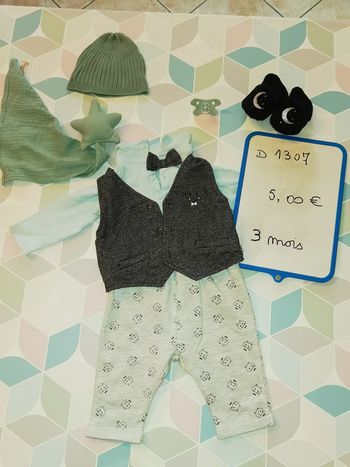 D1307 - ensemble garçon 3 mois