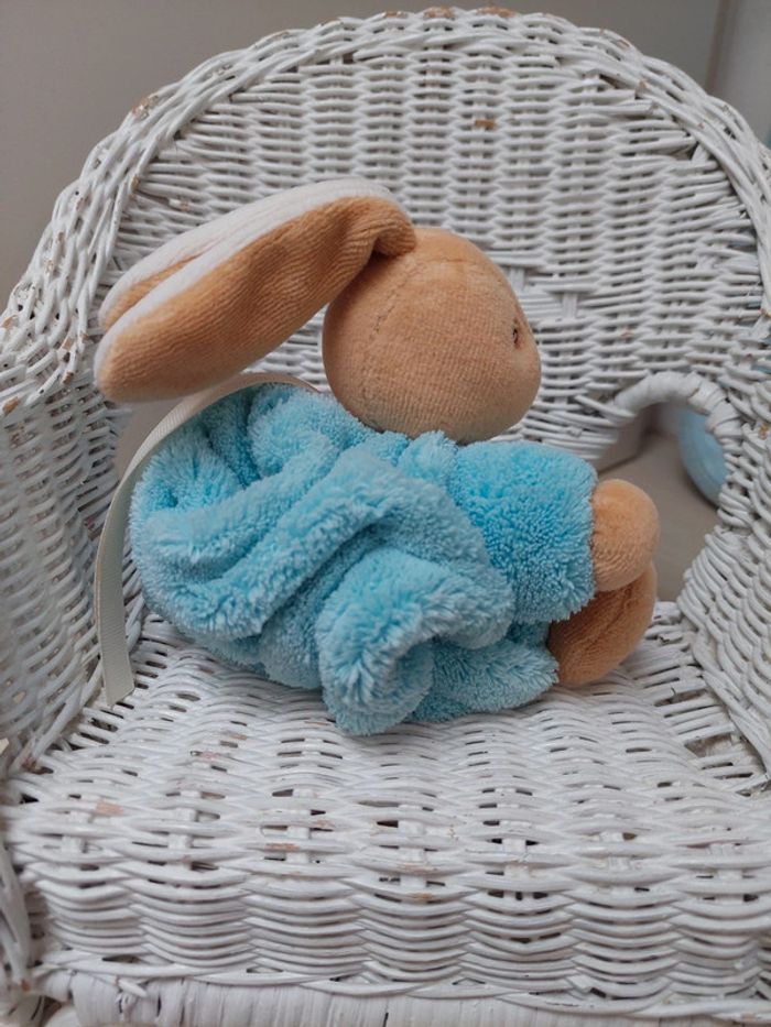 #BB3 - Kaloo - peluche doudou lapin boule bleu - photo numéro 2