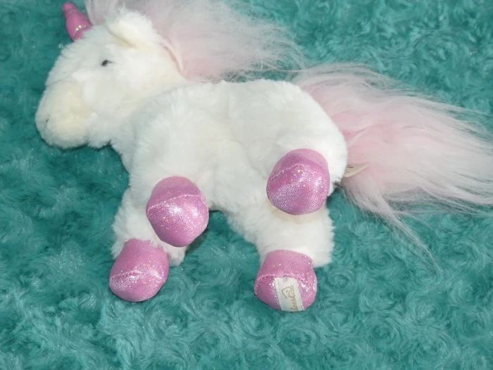 Petite peluche licorne blanche rose Bukowski 🐴état neuf - photo numéro 4