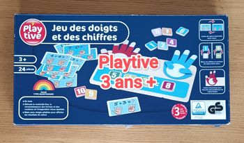 Jeu en bois des doigts et des chiffres Montessori Playtive apprendre à compter 3 ans