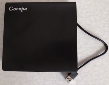 Cocopa Lecteur DVD Noir Externe, USB 3.0 Graveur Enregistreur Portable CD Rom