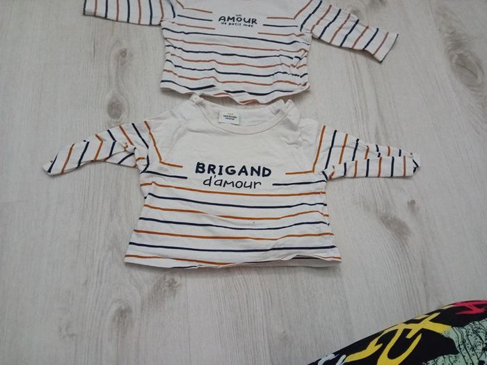 Lot de 2 tee-shirt manche longue 3 mois - photo numéro 3
