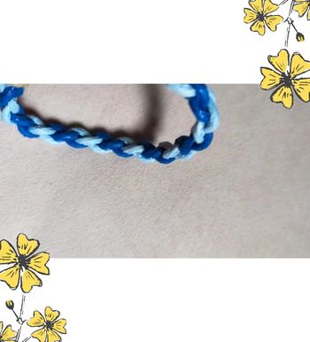Bracelet tressé bleu – style bohème