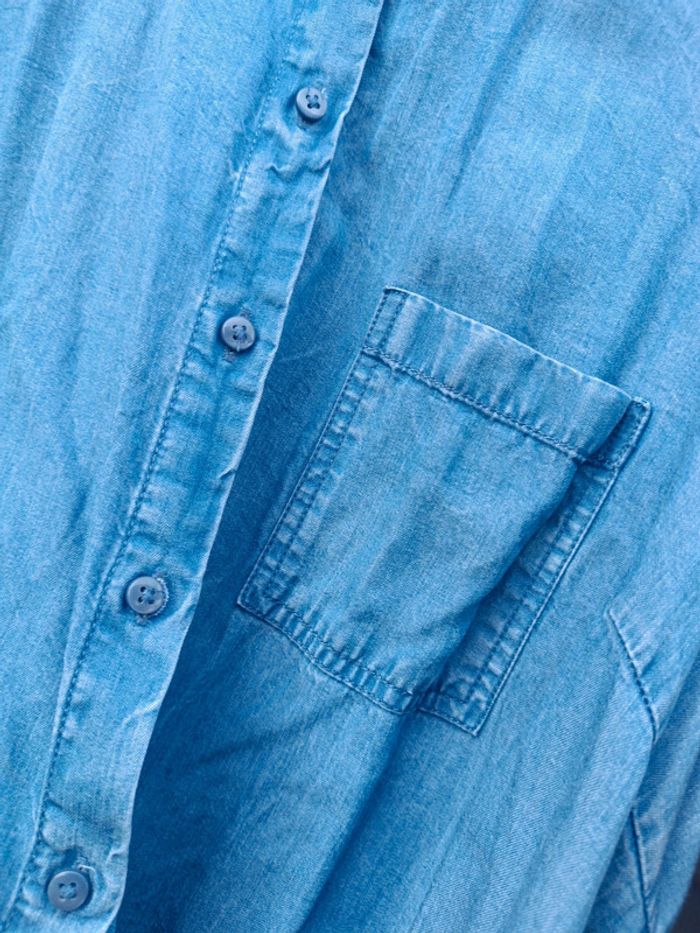 Chemise robe en jean - photo numéro 2