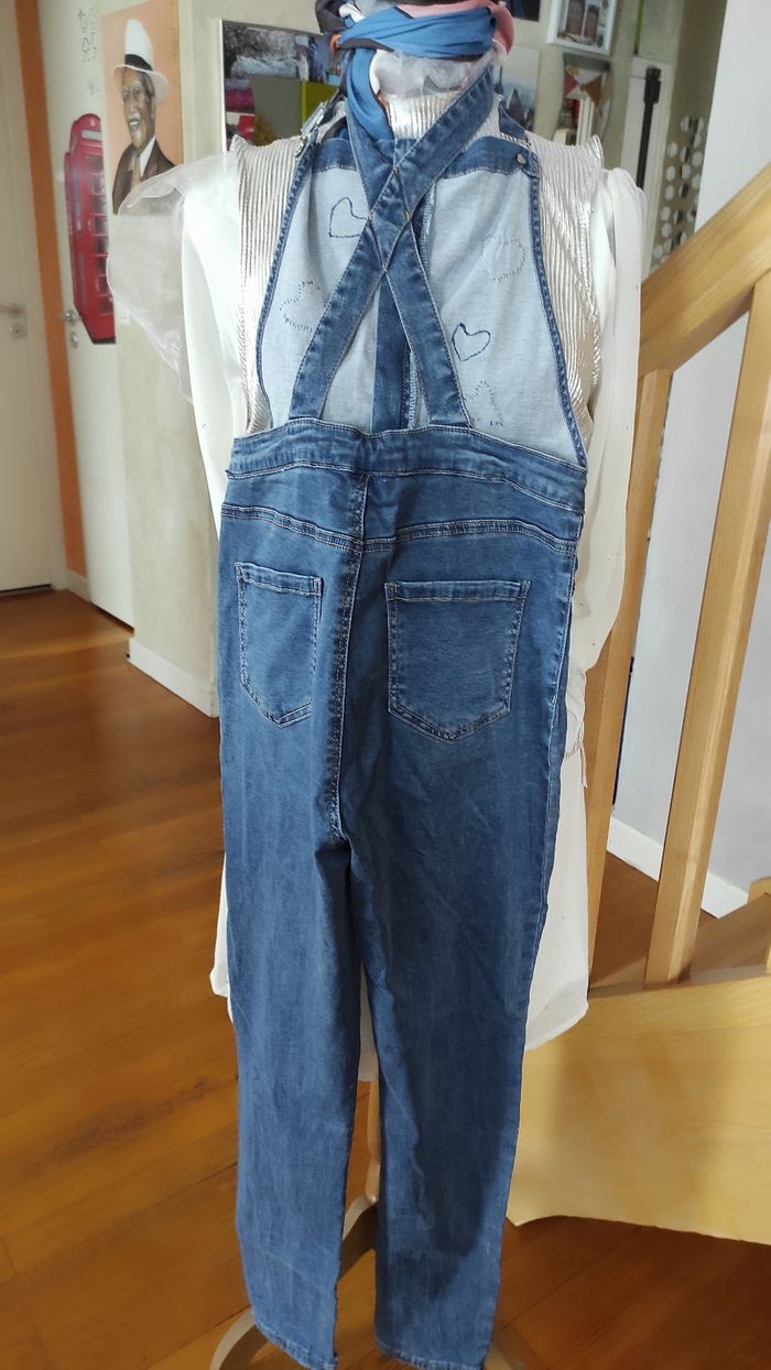 Salopette en jeans elasthane - photo numéro 3