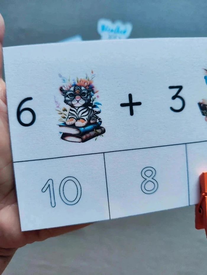 20 cartes à pince additions - photo numéro 3