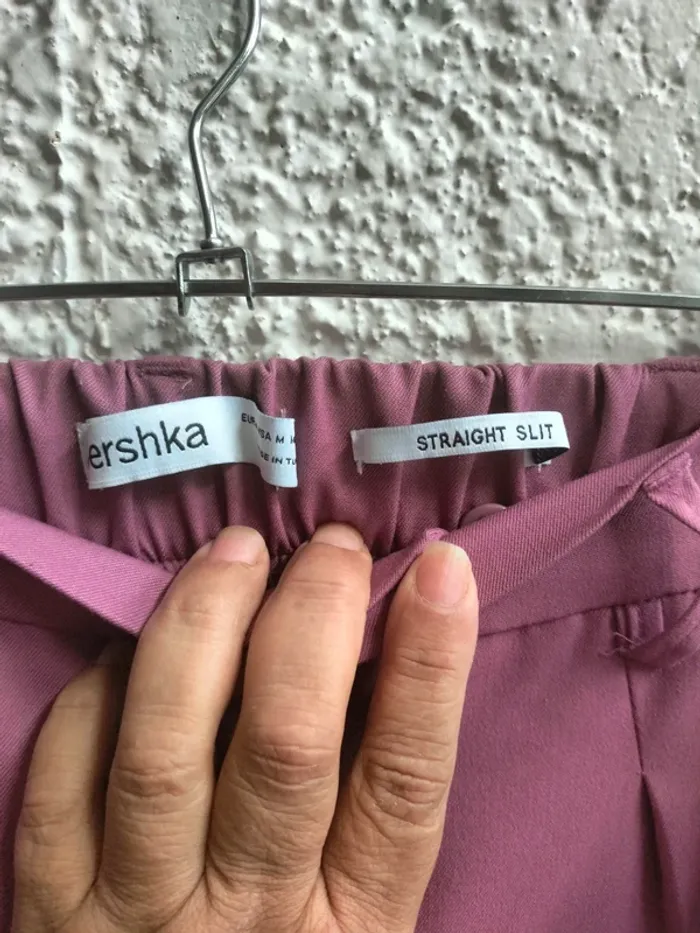 Pantalon Bershka lila straight slit TM - photo numéro 6