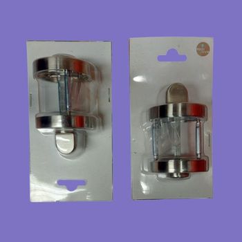 ​Lot de 2 Serrures Verrous Métalliques Design Moderne Neuf Avec Étiquette