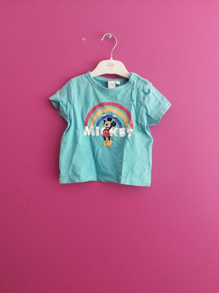Tee-shirt manches courtes garçon mickey Disney taille 12 mois b7