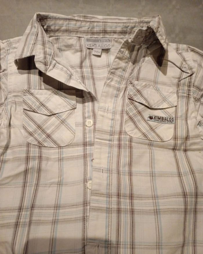 Loto 1 pantalon, 1 t-shirt manches longues et 1 chemise taille 24 mois en bon état - photo numéro 4