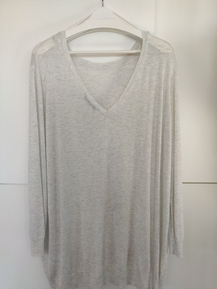 Zara sweat pull long gris neuf L - photo numéro 4