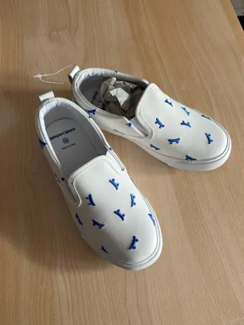 Chaussures bateau slip-on en cuir broderies skate pointure 32 Sergent Major Neuve