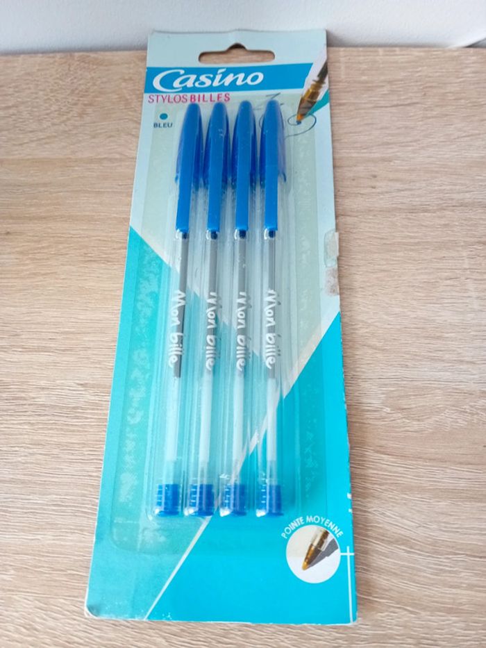 Stylos billes bleu neuf - photo numéro 3
