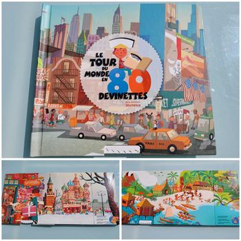 Très beau livre animé 🎎 Le Tour du Monde 🗽 en 80 devinettes 🛕