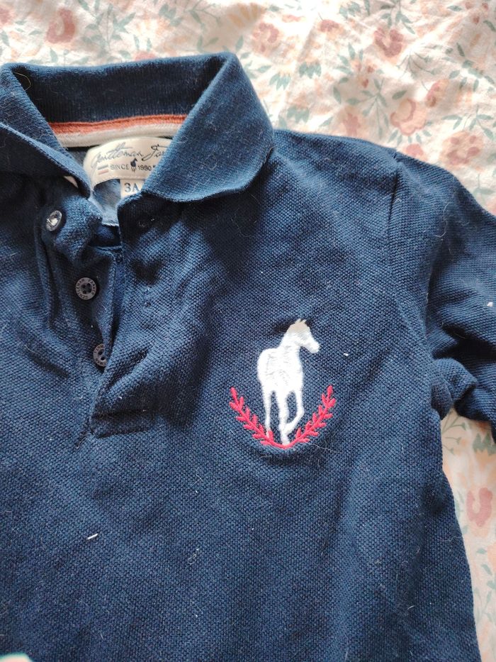 Polo à manches longues bleu marine gentleman farmer taille 3