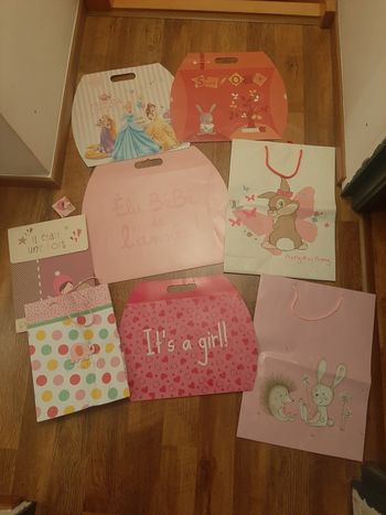 Lot de 8 pochettes cadeau naissance