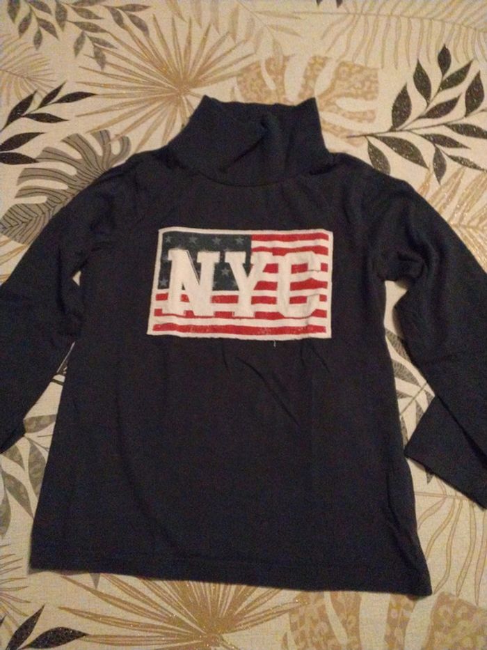 Sous pull New York bleu marine Tape à l'œil 8 ans