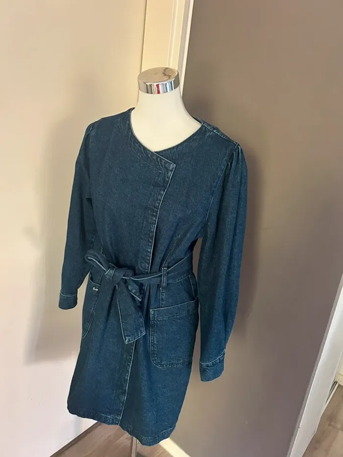 Kaporal Robe portefeuille en jean bleu femme - photo numéro 4