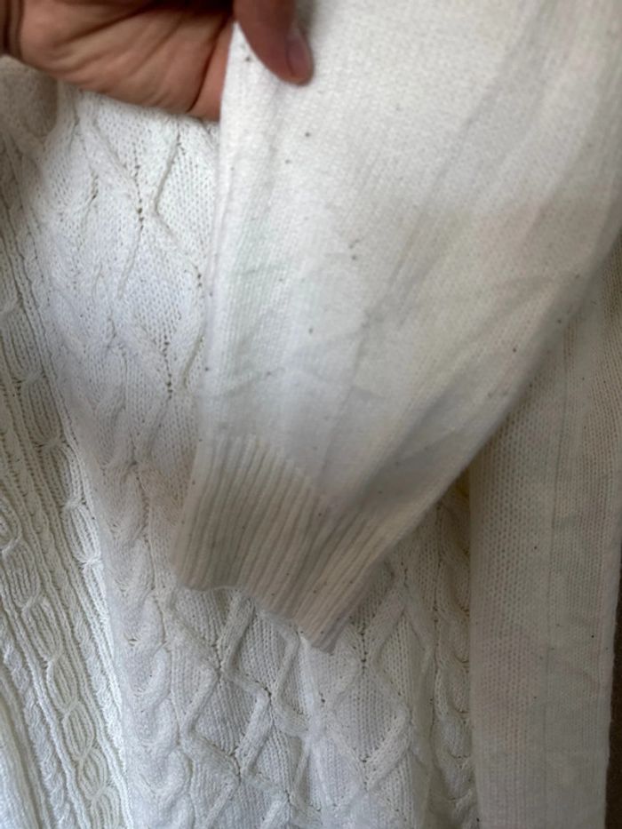 Pull col roulé torsadé Tommy Hilfiger – blanc – Taille XL - photo numéro 5