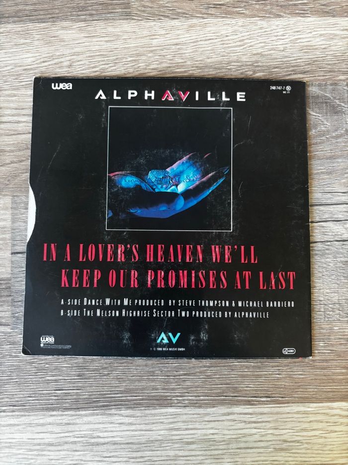 Vinyle 45 tours Alphaville Dance with me - photo numéro 3
