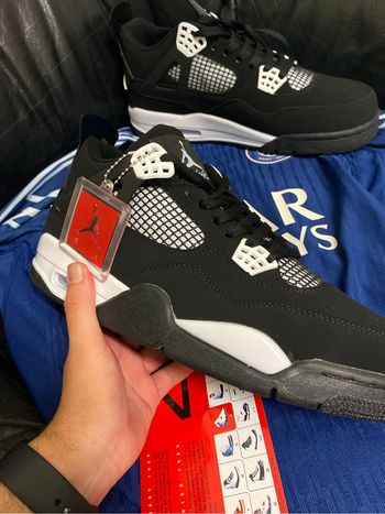 Air Jordan 4 Retro White Thunder - Noir & blanc