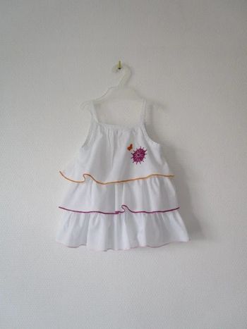 Tunique blanche volants Vertbaudet 18 mois TBE