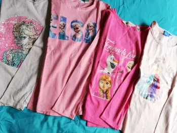 Lot de t-shirts manches longues reine des neige fille
