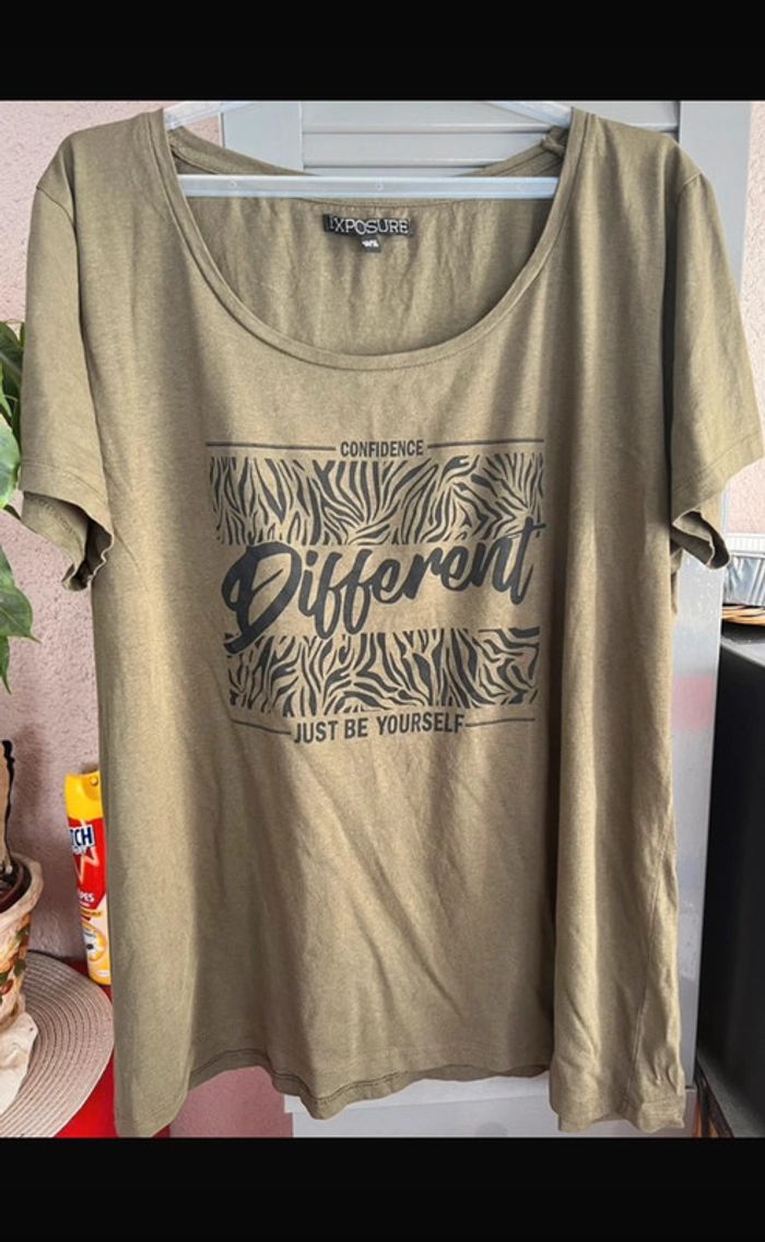 tee shirt kaki imprimé