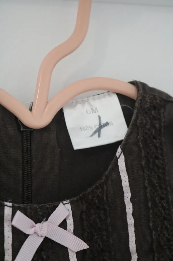 Ensemble haut Bout'chou, robe sans marque et gilet Sergent Major 6 mois - photo numéro 7