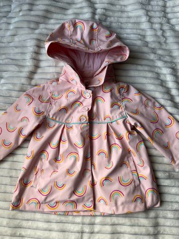 Manteau imperméable rose à arcs-en-ciel Orchestra – Taille 9 mois