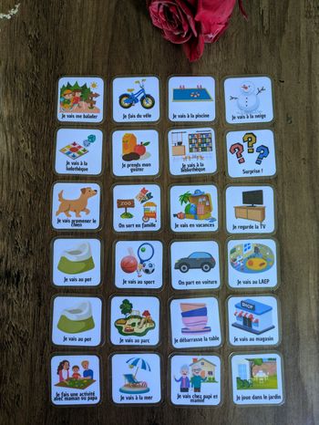 Lot de 24 vignettes complémentaires pour routines enfant