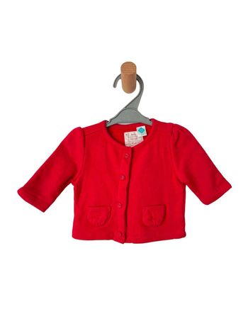 Sweat-gilet fuchsia à petites poches - TEX baby 3 mois