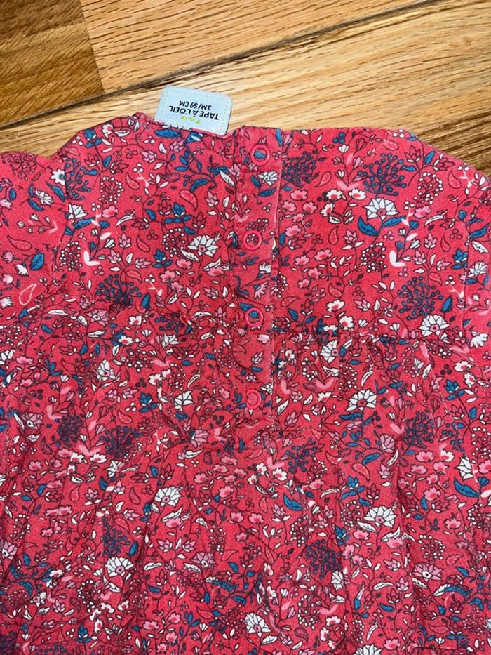Blouse fleurie liberty TAO très bon état 3mois/59cm - photo numéro 2