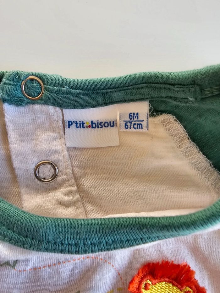 Ensemble tee-shirt/legging - P'tit Bisou - 6 mois/67 cm - photo numéro 4