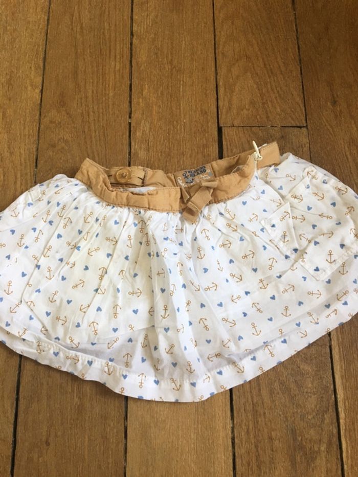 Jolie jupe doublée/ tex/6mois