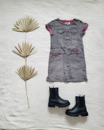 robe en jean grise