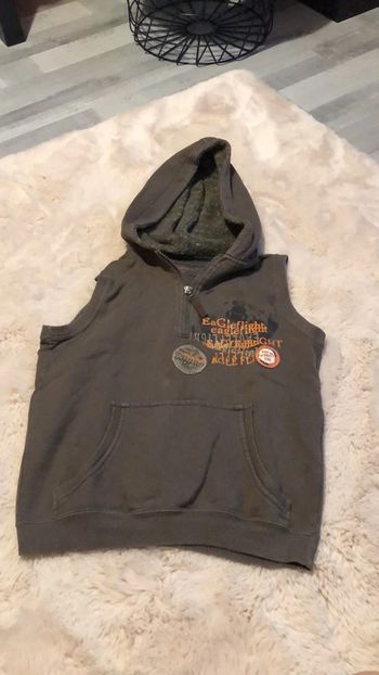 In extenso - Sweat à capuche sans manches garçon 10ans