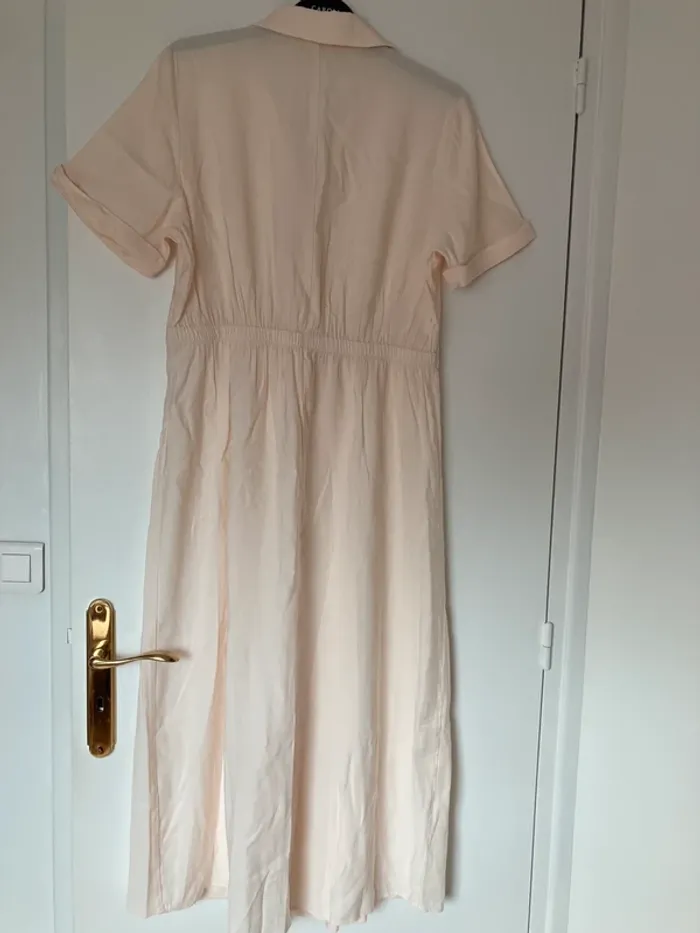 Robe longue type saharienne An’ge écrue - photo numéro 8