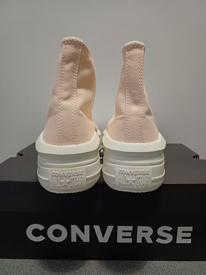 Basket converse neuve toile montante compensée pointure 40 rose - photo numéro 6