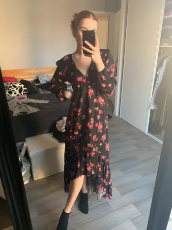 Robe longue avec manches longues