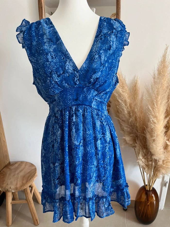 Robe bleue motif python Goa - photo numéro 4