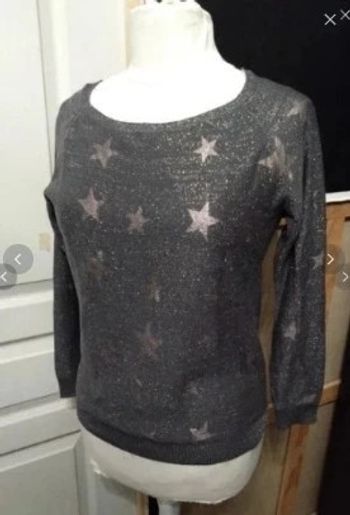 Pull Naf Naf gris étoile t 38