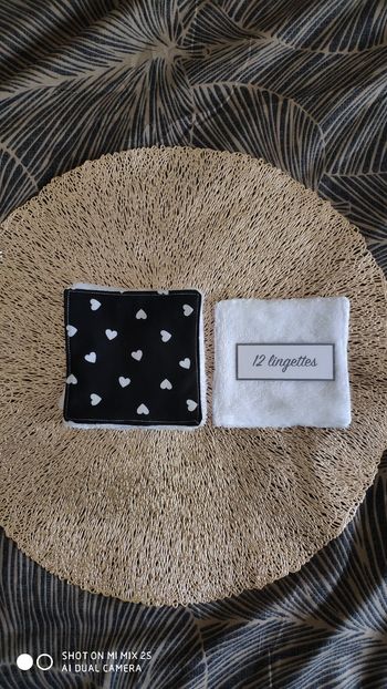 12 lingettes lavables neuf