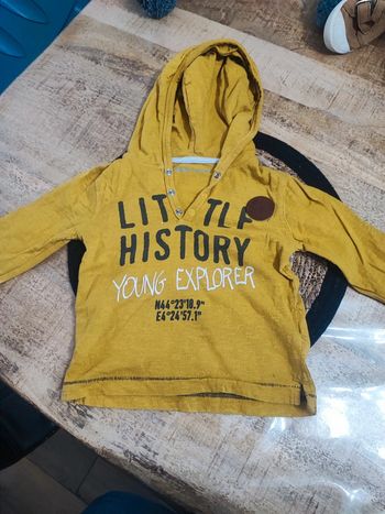 Tee shirt a capuche 24 mois